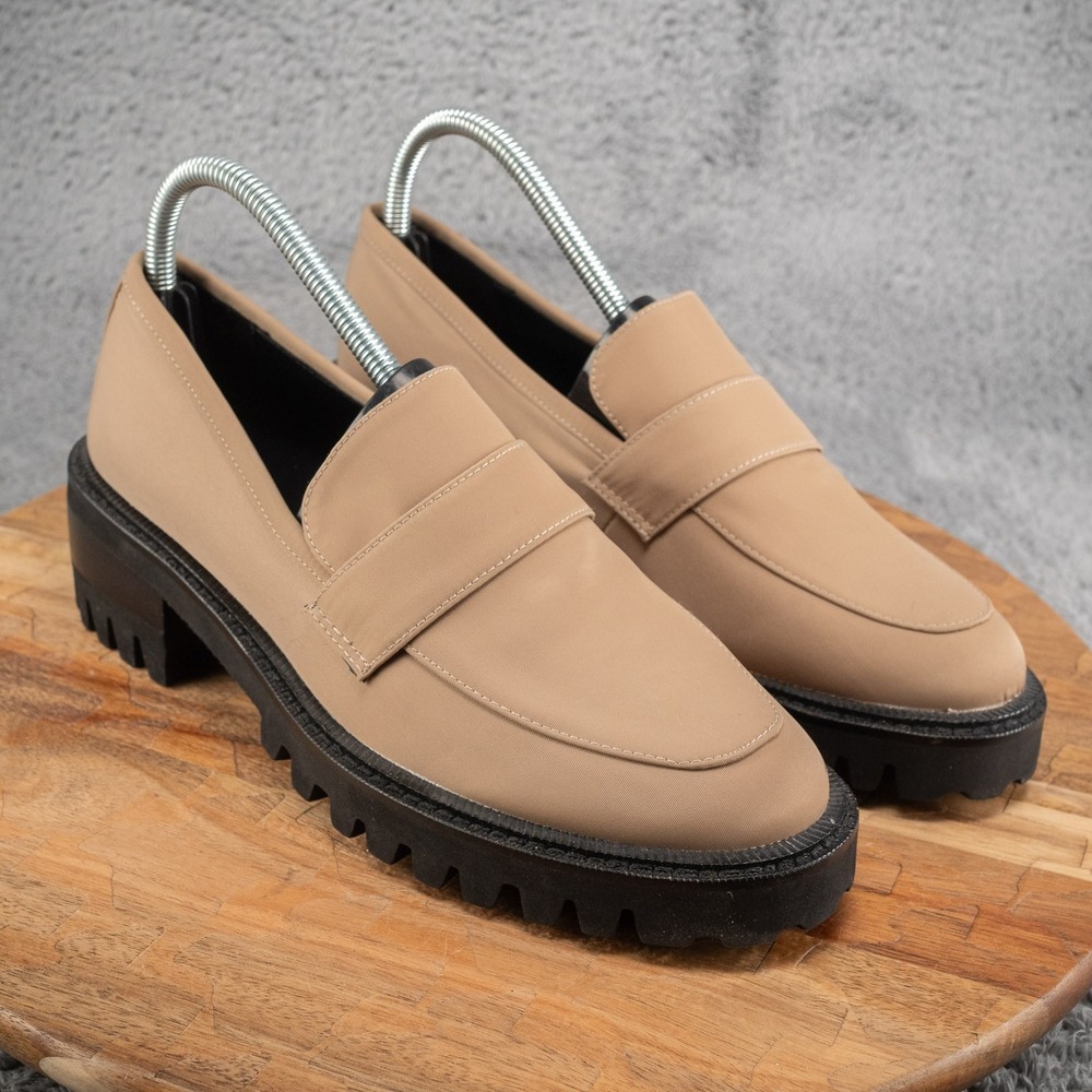 Aerosoles Women's Rodney  Lug Sole Loafer Suede Leather Women's Tan Sz 8‎